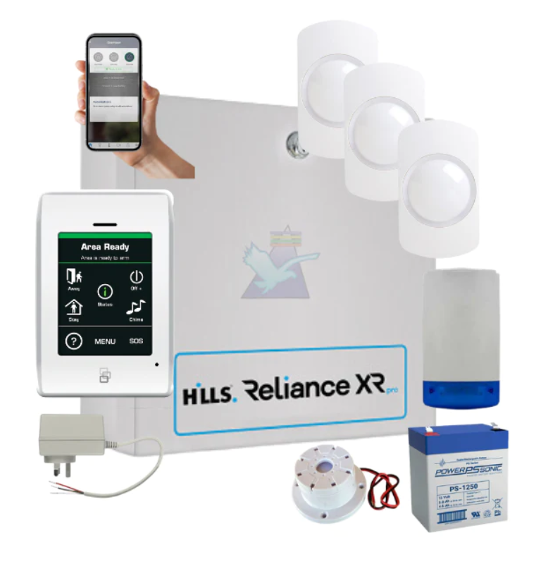 Hills Security Alarm System Reliance XRPro, Touchnav Kit