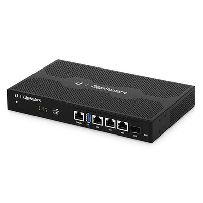 Ubiquiti EdgeRouter 4 - 3Port Gigabit Router, 1 SFP Port- 1GHz Quad Core Processor - 1GB RAM | NHU-ER-4