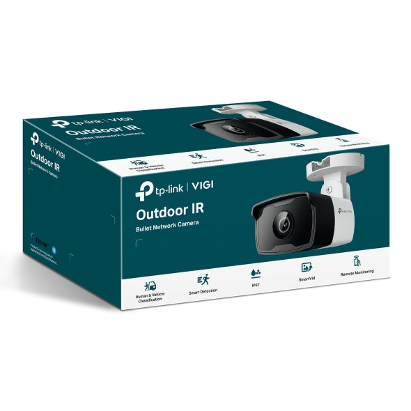 TP-Link VIGI 4MP C340I(4mm) Outdoor IR Bullet Network Camera, 4mm Lens, Smart Detection, 3YW