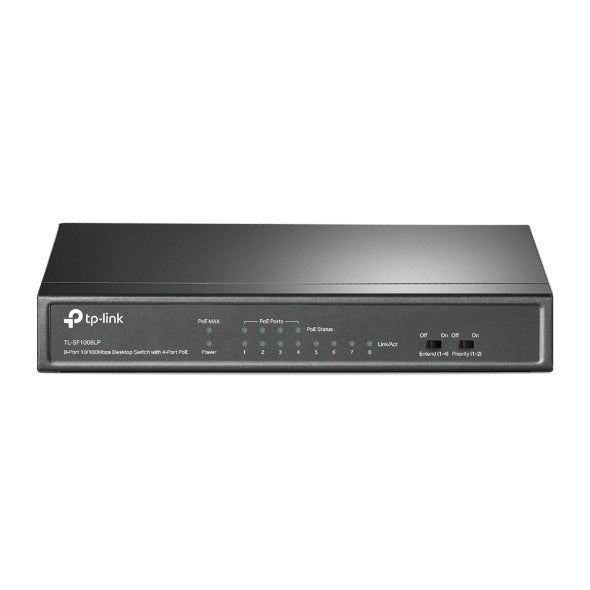 TP-Link 8-Port 10/100 Mbps Desktop Switch with 4-Port PoE | TL-SG1008P