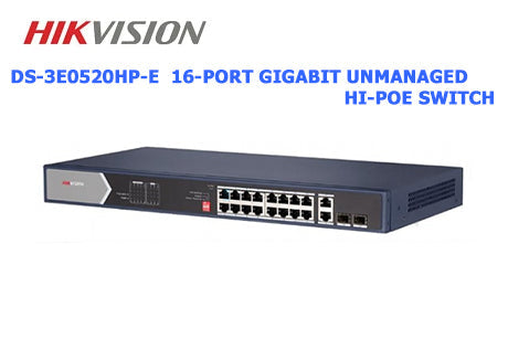 HIKVISION 16 Port Gigabit Unmanaged POE Switch