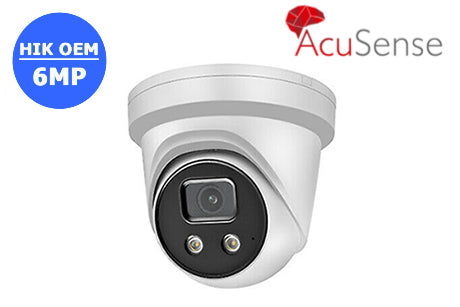 HIKVISION 6MP AcuSense Turret Network Camera 2.8mm Lens