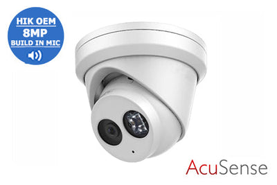 HIKVISION DS-2CD2383G2-IU (2.8mm) 8MP AcuSense Network Turret Dome with Audio