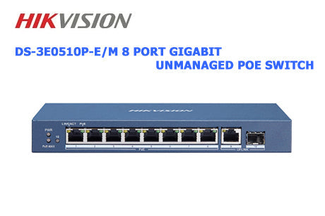 HIKVISION 8 Port Gigabit Unmanaged POE Switch