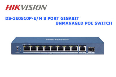 HIKVISION 8 Port Gigabit Unmanaged POE Switch