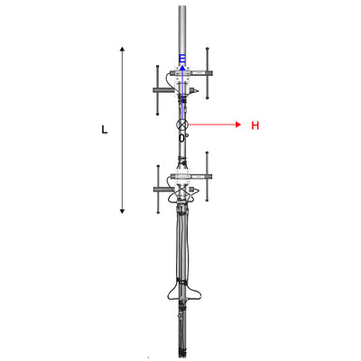 ComAnt Bi-Directional Stacked Broadside Antenna, 440 To 475 MHz, 9dBi, N Female