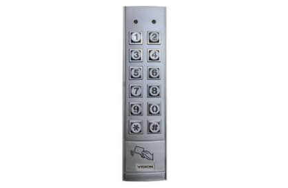 BOSCH, Solution 6000, External Keypad with Prox, 6x2 Slimline Style, Satin Chrome, Touch…