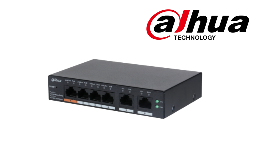 Dahua CS4006-4ET-60 6-Port Cloud Managed Desktop Switch with 4-Port POE