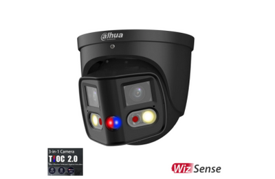 DAHUA 2 X 4MP TIOC 2.0 TURRET FIXED CAMERA BLACK