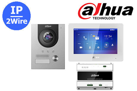 Dahua -White 2Wire Villa Intercom Surface or Flash Mount Kit