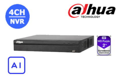 Dahua DHI-NVR4104HS-P-AI/ANZ 4CH NVR with 2TB HDD