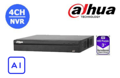 Dahua DHI-NVR4104HS-P-AI/ANZ 4CH NVR with 3TB HDD