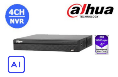 Dahua DHI-NVR4104HS-P-AI/ANZ 4CH NVR with 4TB HDD