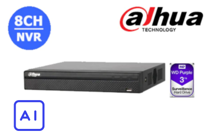 Dahua DHI-NVR4108HS-8P-AI/ANZ 8CH NVR with 3TB HDD