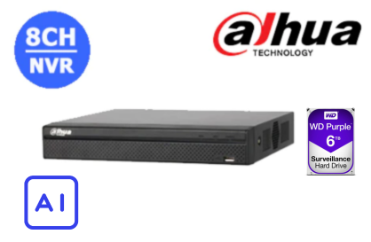 Dahua DHI-NVR4108HS-8P-AI/ANZ 8CH NVR with 6TB HDD