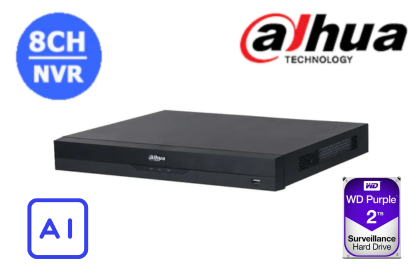 Dahua DHI-NVR4208-8P-AI/ANZ 8CH NVR with 2TB INSTALLED