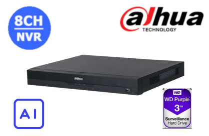 Dahua DHI-NVR4208-8P-AI/ANZ 8CH NVR with 3TB INSTALLED