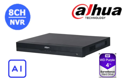 Dahua DHI-NVR4208-8P-AI/ANZ 8CH NVR with 4TB INSTALLED