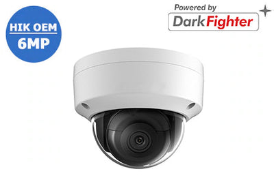 HIKVISION HIK OEM 6MP Outdoor Mini Vandal Dome Camera 2.8mm