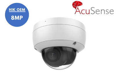 HIKVISION (2.8mm) 8 MP AcuSense Vandal Fixed Dome Network Camera