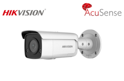 HIKVISION DS-2CD2T66G2-ISU/SL 6 MP AcuSense Strobe Light and Audible Warning Fixed Bullet…