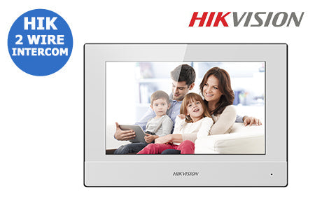 HIKVISION /White HIK 2nd Gen 2 Wire IP Intercom, 7" Touch Screen Room Stationn
