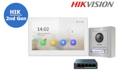 HIKVISION 2nd Gen IP Intercom Surface Mount Kit - White Monitor