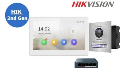 Hikvision S 2nd Gen IP Intercom Flush Mount Kit - White Monitor