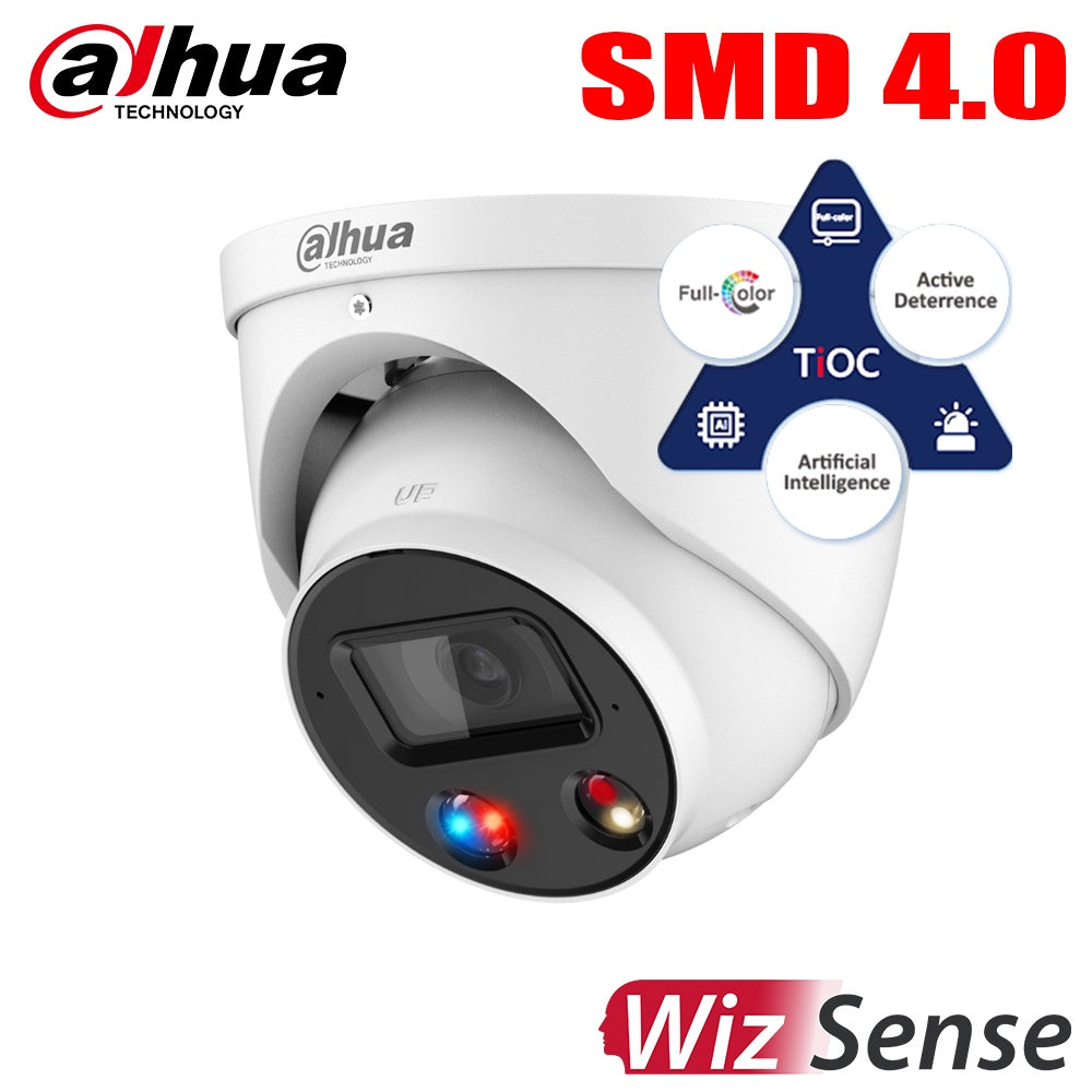 DH-IPC-HDW3849H-AS-PV-ANZ-S2 | 8 MP ACUPICK Smart Dual Illumination Active Deterrence Fixed-focal Eyeball WizSense Network Camera