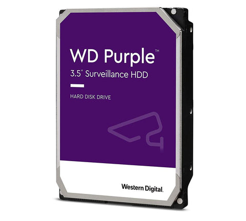 Western Digital WD Purple 6TB 3.5" Surveillance HDD 5400RPM 64MB SATA3 175MB/s 180TBW 24x7 64 Cameras AV NVR DVR 1.5mil MTBF 3yrs ~WD64PURZ | HAWD-PP35-6TB4