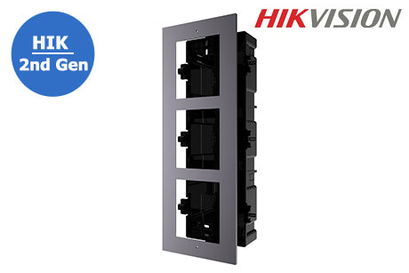 HIKVISION HIK 2nd Gen IP Intercom, Door Station Flush Mount Set Box, Supports 3 Module