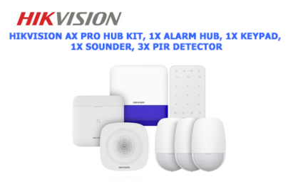 Hikvision Ax Pro Hub Kit, 1x Alarm Hub, 1x Keypad, 1x Sounder, 3x PIR Detector