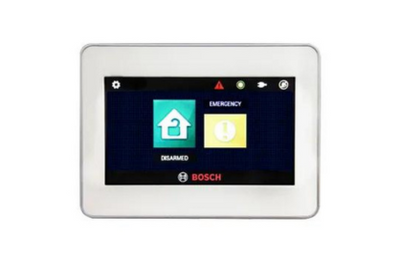 BOSCH, Solution 2000/3000, Keypad, 4.3” Touchscreen, Graphic LCD White, Touch to Arm…