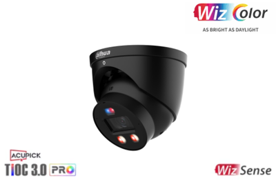 Dahua IPC-HDW3849H-AS-PV-PRO-ANZ Black 8MP WizColor TiOC PRO Fixed-focal Eyeball…