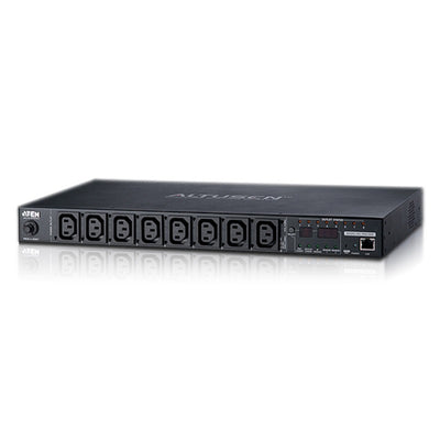 Aten 8 Port 1U 10A Smart PDU with Bank level metering and outlet control, 8xC13 Outlets