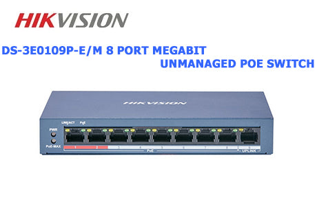 HIKVISION 8 Port Megabit Unmanaged Long Range POE Switch
