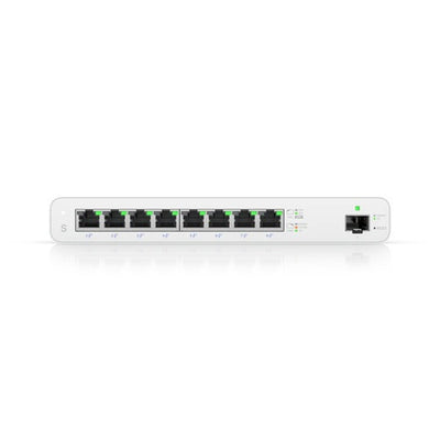 Ubiquiti UISP Switch, 8-Port GbE Switch w/ 27V Passive PoE, For MicroPoP Applications, 110W PoE Budget, Fanless, Layer 2 Switching | NHU-UISP-S