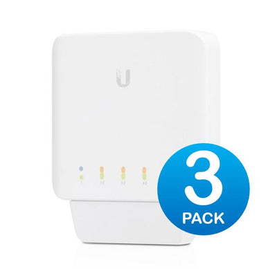 Ubiquiti USW Flex 3 Pack- Managed, Layer 2 Gigabit Switch with Auto-sensing 802.3af POE…