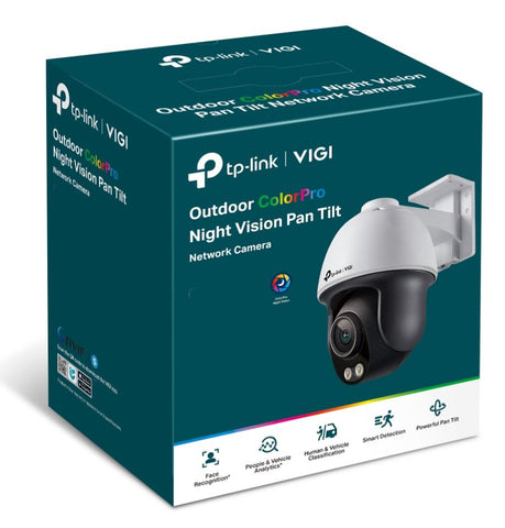 TP-Link VIGI 4MP C540S(4mm) Outdoor ColourPro Night Vision Pan Tilt Network Camera, 4mm Lens, Smart Detection,3YW NWTL-VIGI-C540S-4