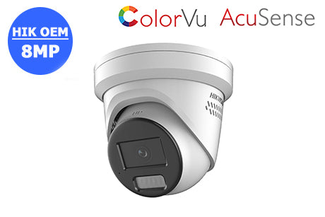 HIKVISION (2.8mm) HIK OEM 8MP ColorVu Network Turret Dome Camera