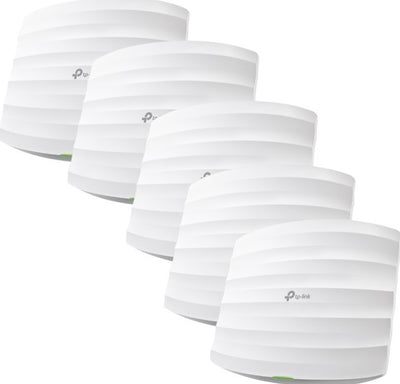 TP-Link AC1750 Ceiling Mount Dual-Band Wi-Fi Access Point, 2Ã— Gigabit RJ45 Port, 50 Mbps at 2.4 GHz + 1300 Mbps at 5 GHz,(EAP245(5-pack)), 5-Year WTY