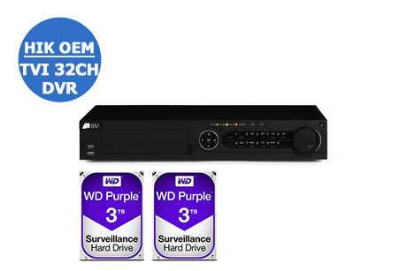 HIKVISION (2 X 3TB) HIK OEM 5MP TVI 32CH 4K DVR