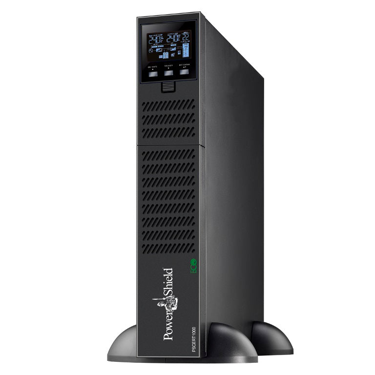 PowerShield Centurion RT 1000VA/900W - 10Amp True Online Double Conversion Rack/Tower UPS, 3 AUS sockets, 10A, C13 x 5, 2-year warranty