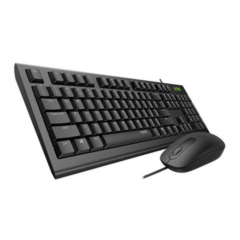 Rapoo Wired Mouse and Keyboard Combo Black | X120 Pro