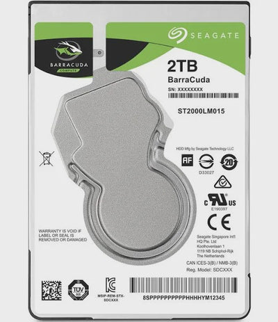 Seagate BarraCuda 2TB HDD, ST2000LM015